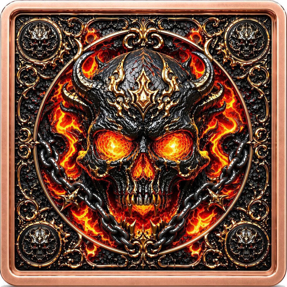 Skulls of the Underworld - Hellfire Skull 5 oz Copper Bar (06/19)