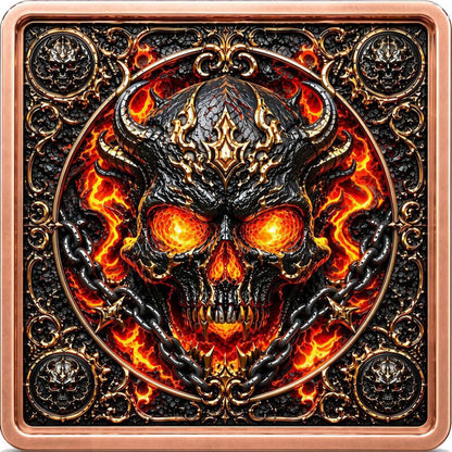 Skulls of the Underworld - Hellfire Skull 5 oz Copper Bar (06/19)