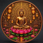 Lotus Buddha Colorized 5 oz Copper Medal (06/19)