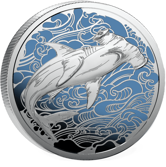 2026 Pitcairn Islands Ocean Wonders Hammerhead Shark Proof 1 oz Silver Coin