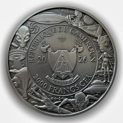 2026 Cameroon Alien Eye UHR 2 oz Silver Coin