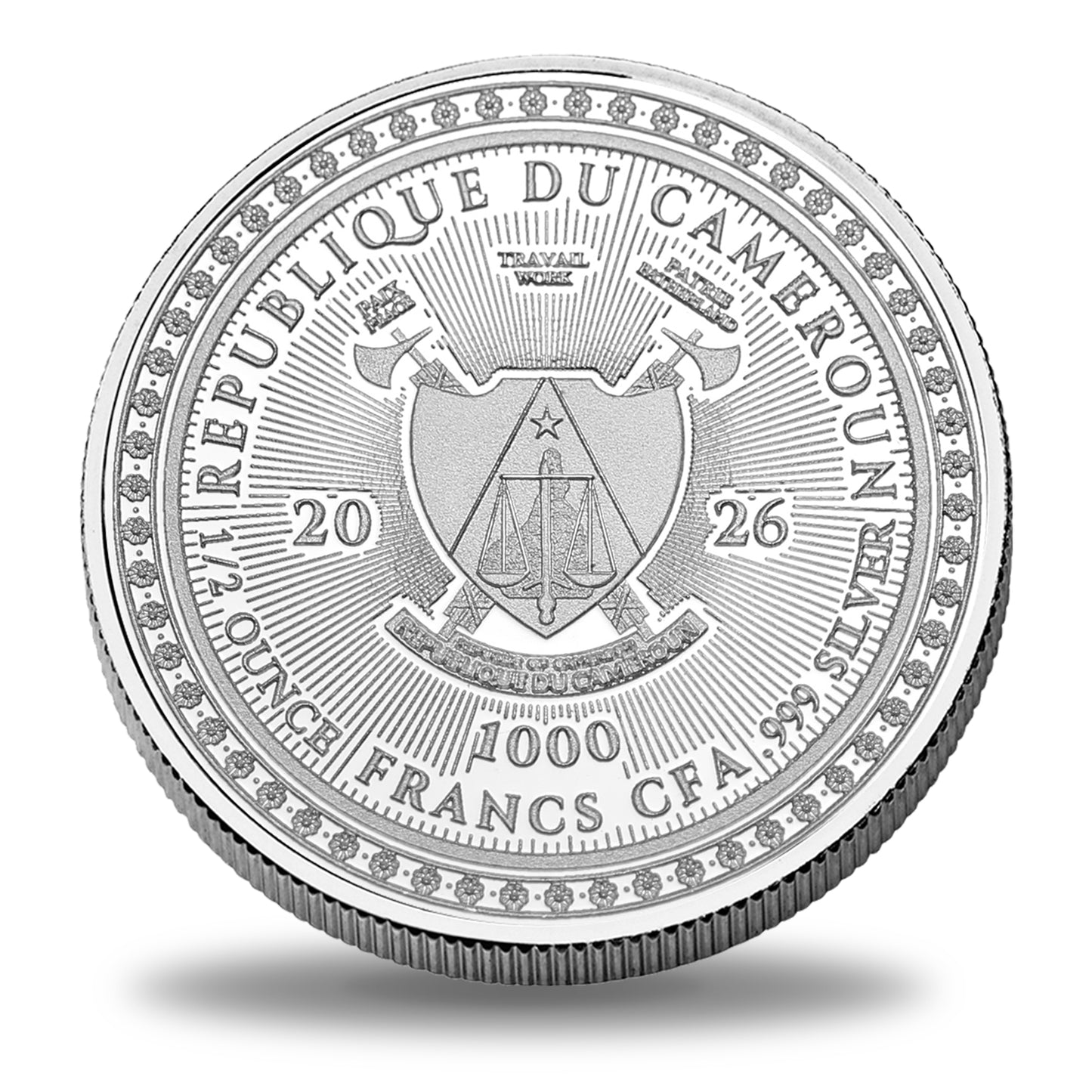 2026 Cameroon Guardian Angel 1/2 oz Silver Coin (06/22)