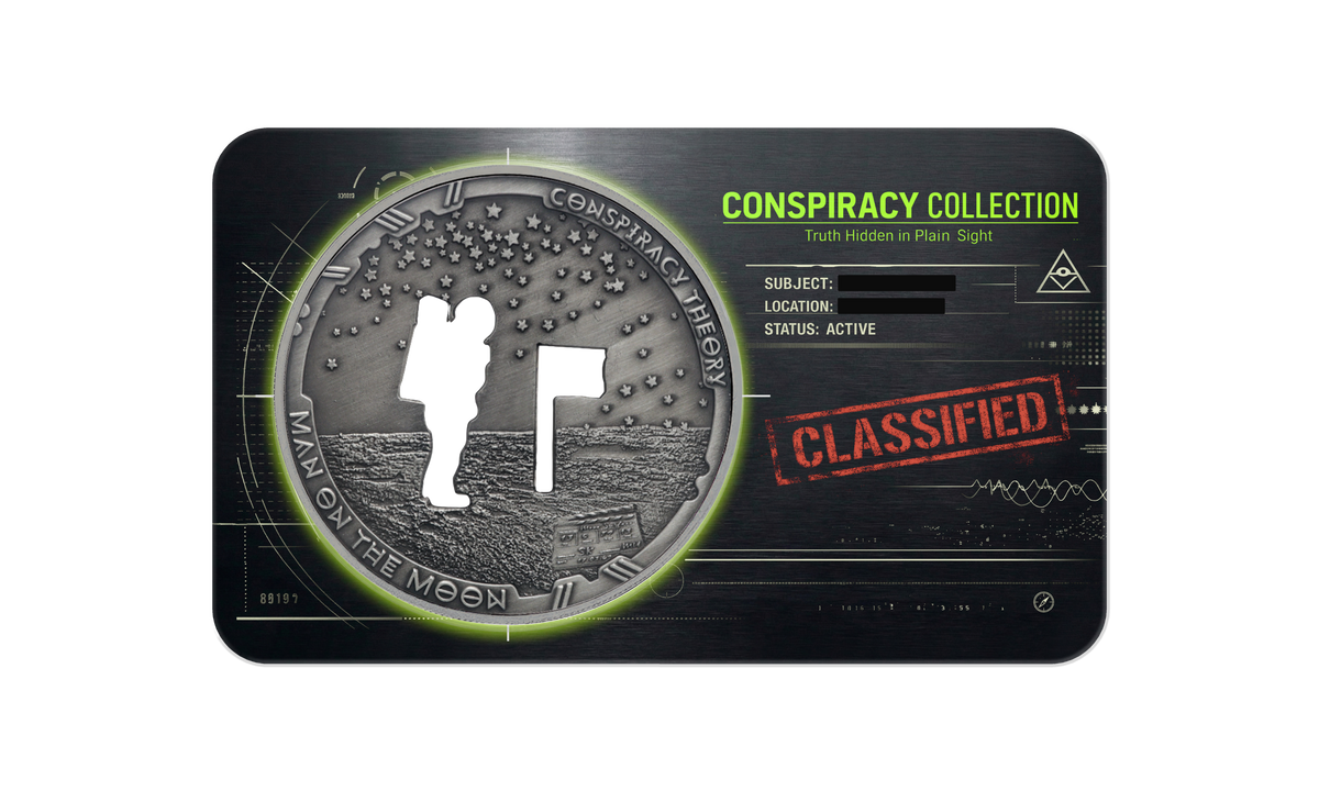2022 Samoa Conspiracy Collection - Moon Landing Cut-Out CN Coin in Card
