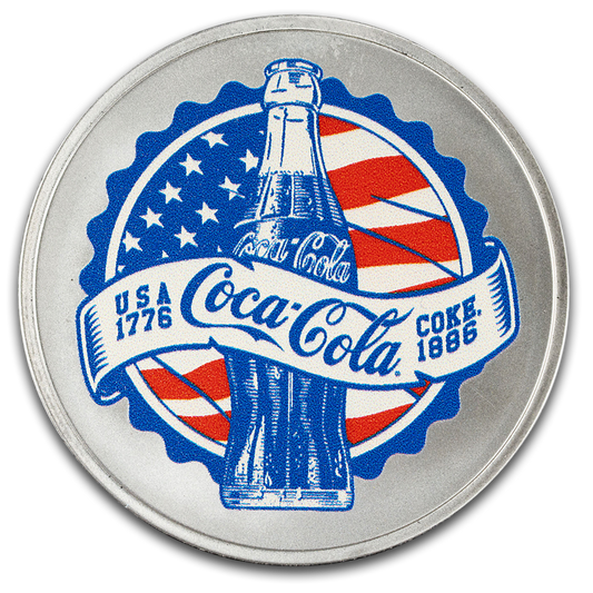 In Stock! 2026 Pamp Suisse Coca-Cola USA 1 oz Silver Round in TEP