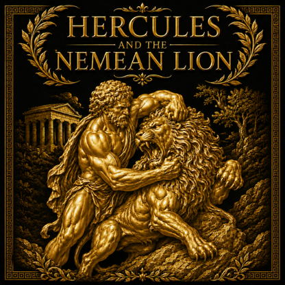 Hercules and the Nemean Lion 5 oz Copper Medal (08/10)