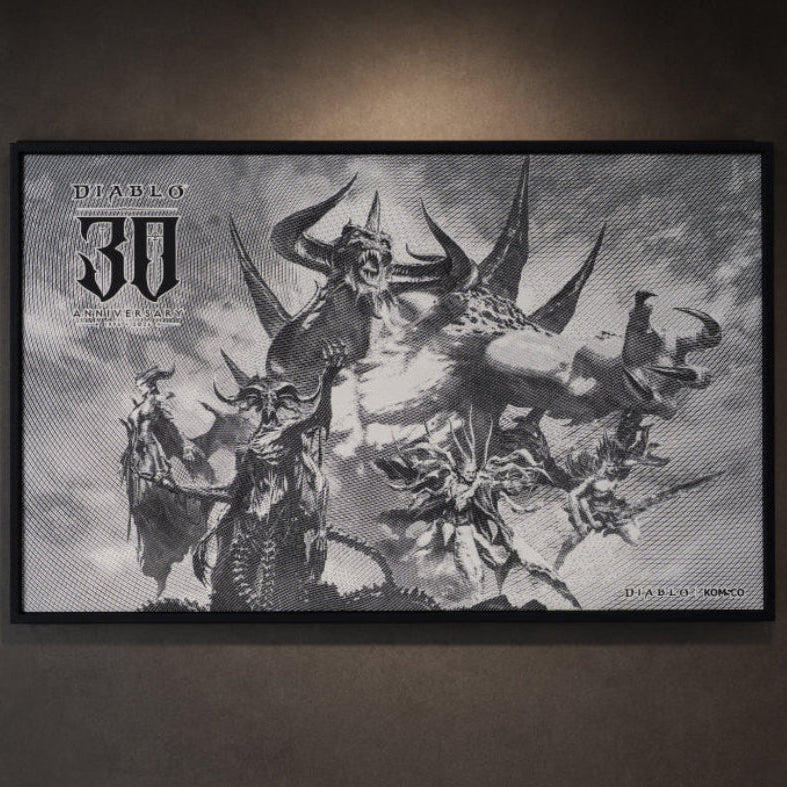 2026 KOMSCO Diablo 30th Anniversary Intaglio Print - Black & White Edition