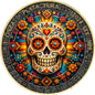 2024 Mexico Libertad Mosaic Sugar Skull Edition 1 oz Silver Coin (07/13)