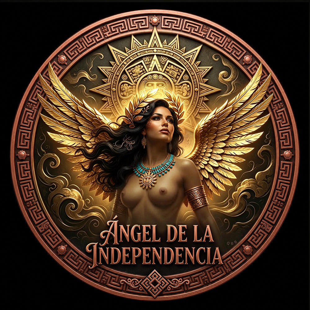 Angel de la Indepedencia Colorized 1 oz Copper Round (08/12)