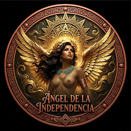 Angel de la Indepedencia Colorized 1 oz Copper Round (08/12)
