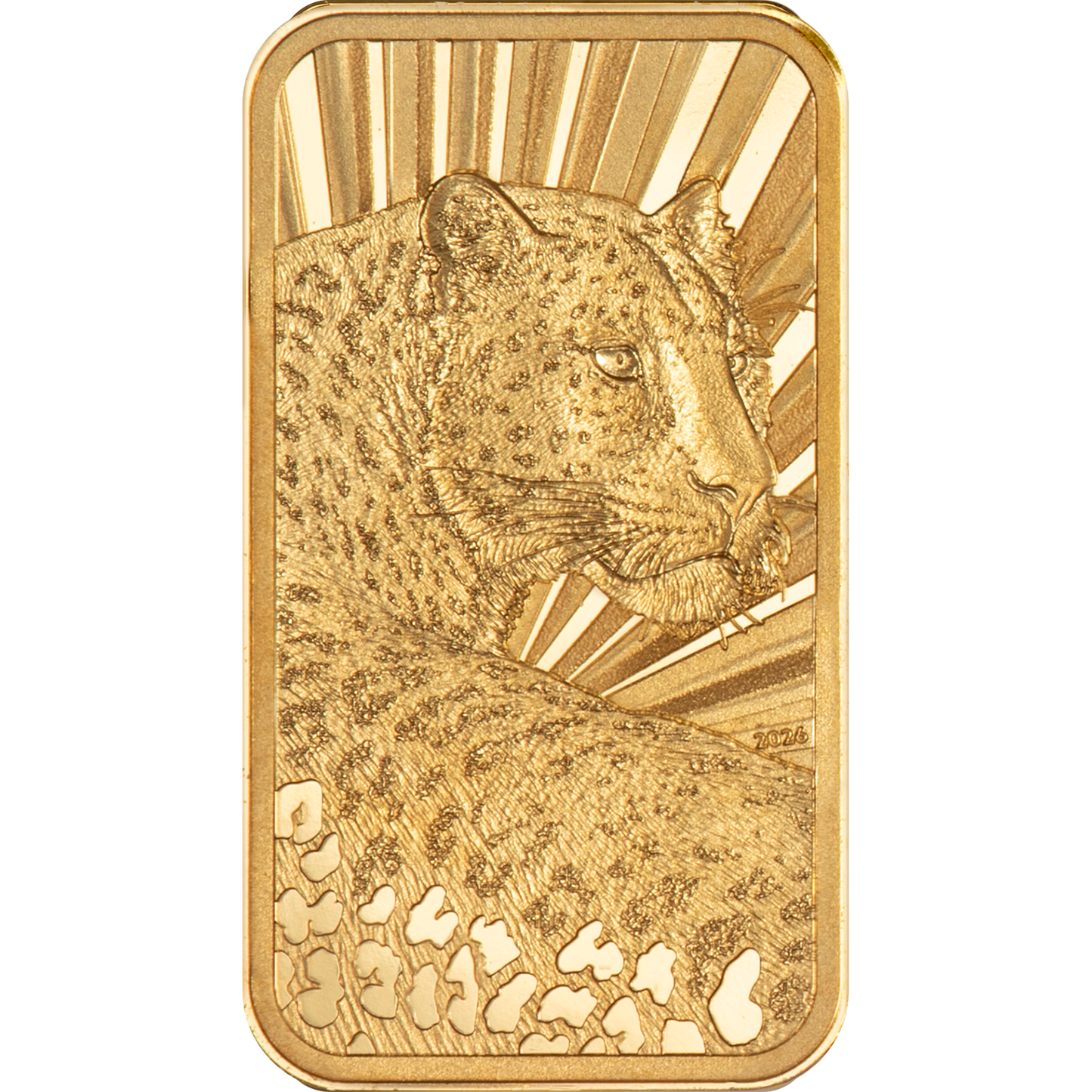 2026 Cook Islands Barre de Luxe - Leopard 0.5g Gold Coin - Capsule & COA
