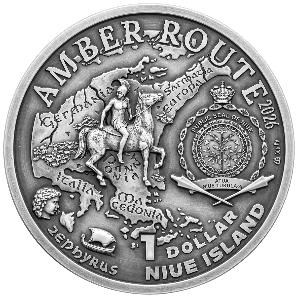 2026 Niue Amber Route Poland 17.5g Silver Coin