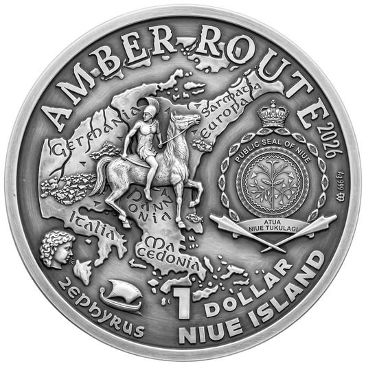 2026 Niue Amber Route Poland 17.5g Silver Coin