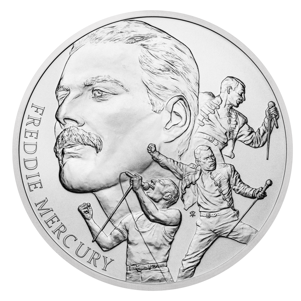 2026 Niue Freddie Mercury Proof 5 oz Silver Coin
