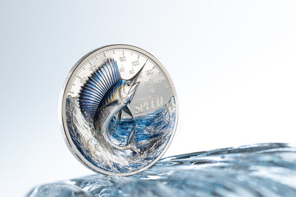 2027 Cook Islands Born for Speed - Sailfish 1 oz Silver Coin