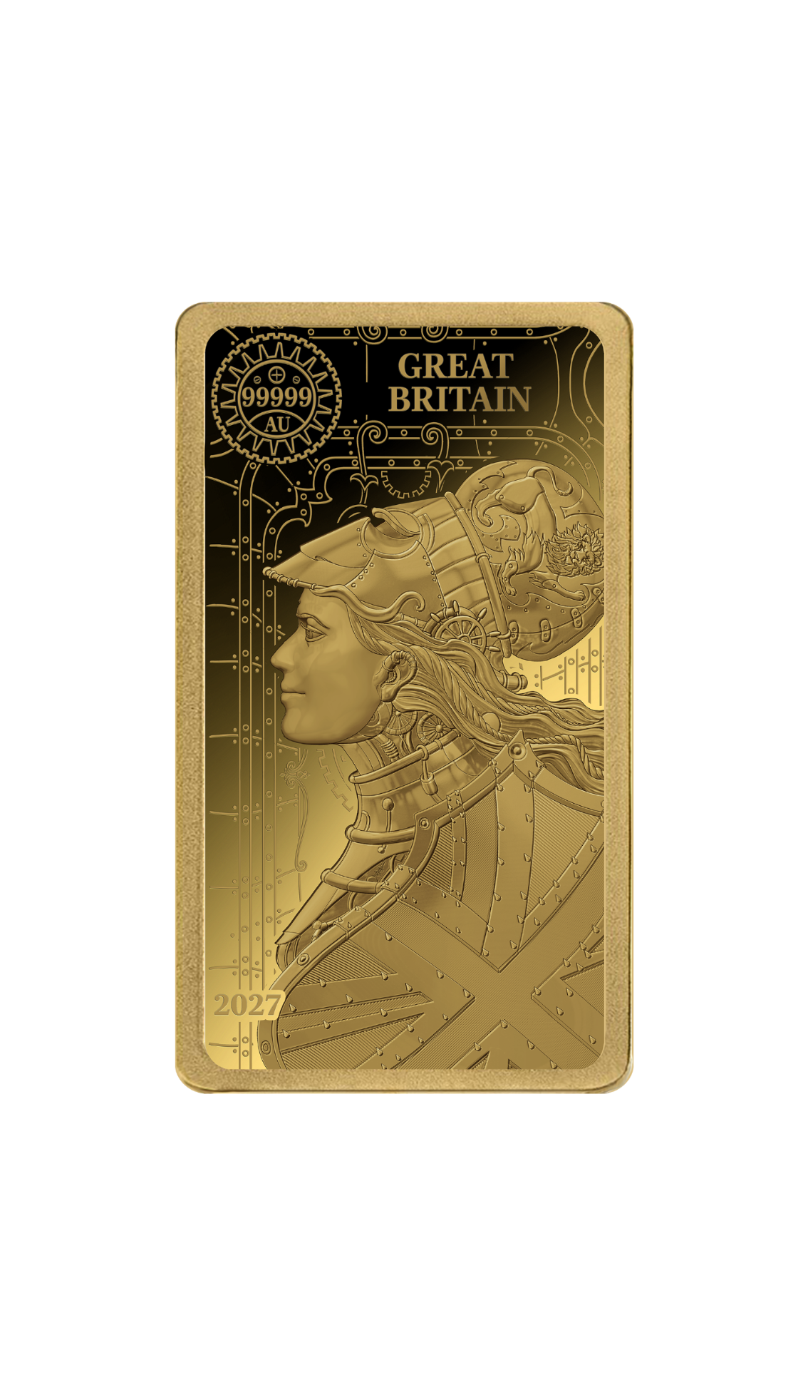 2027 Solomon Islands WPB Steampunk Britannia 1/200 oz Gold Coin - Capsule