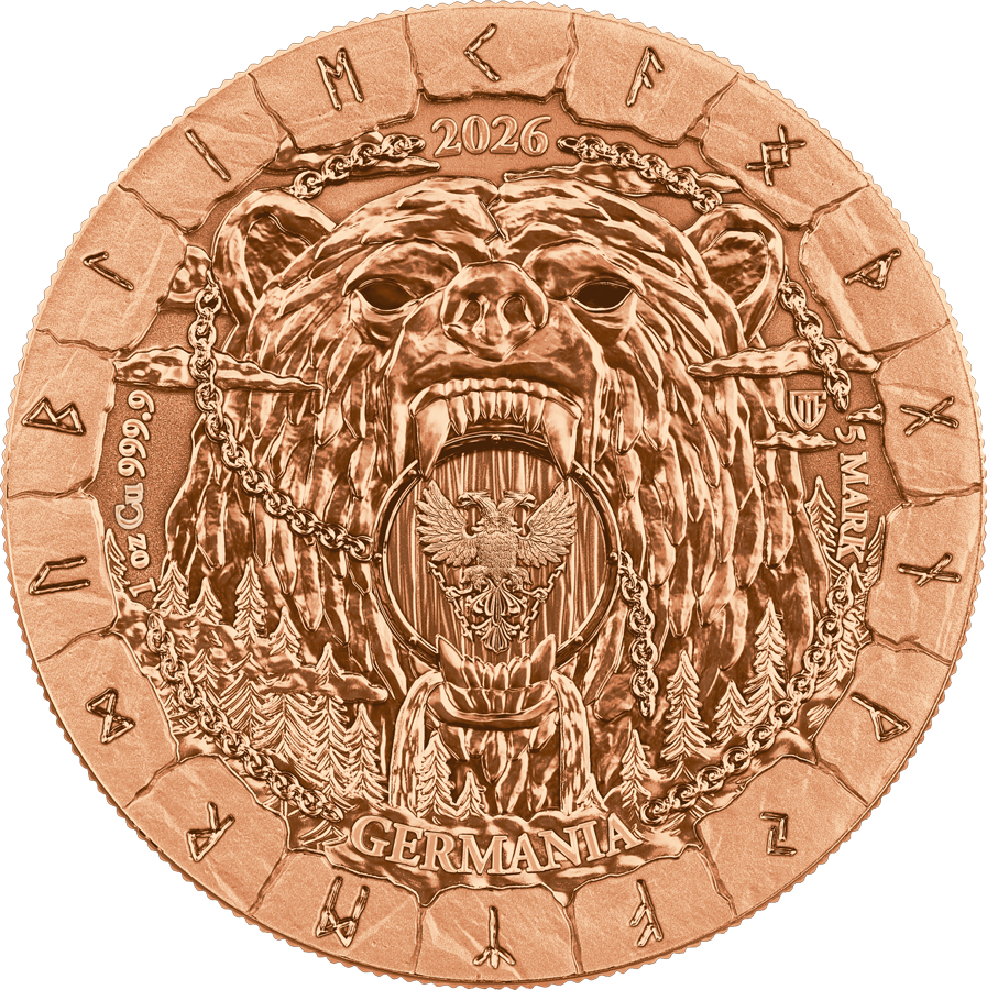 2026 Germania The Bodvar Saga: Loss BU 1 oz Copper Coin