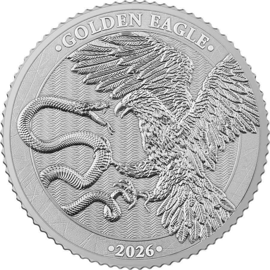 Estimate: 2026 Malta Golden Eagle BU 1/10 oz Silver Coin in Card