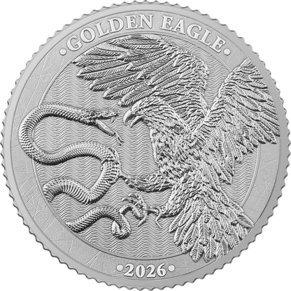 Estimate: 2026 Malta Golden Eagle BU 1/10 oz Silver Coin in Card