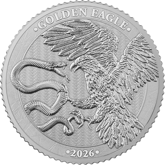Estimate: 2026 Malta Golden Eagle BU 1/10 oz Silver Coin in Card
