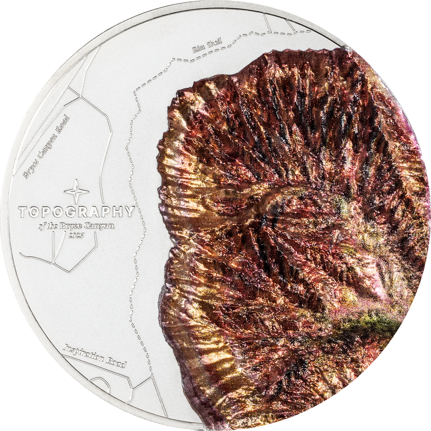 2026 Cook Islands Topography - Bryce Canyon 5 oz Silver Coin