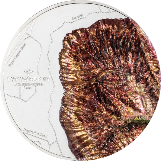 2026 Cook Islands Topography - Bryce Canyon 5 oz Silver Coin