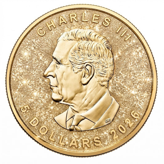 2026 Canada Maple Leaf Golden Champagne Edition 1 oz Silver Coin