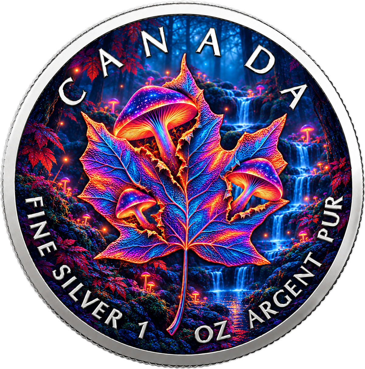 2026 Canada Maple Leaf Mushroom Edition 1 oz Silver Coin