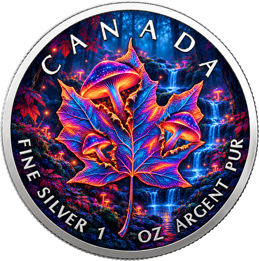 2026 Canada Maple Leaf Mushroom Edition 1 oz Silver Coin