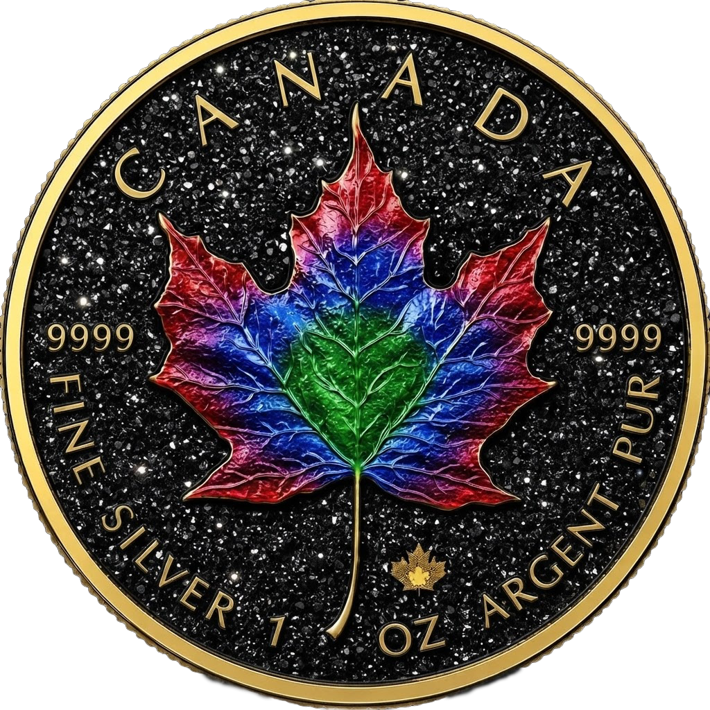 2026 Canada Maple Leaf Imperial Spectrum Edition 1 oz Silver Coin (07/23)