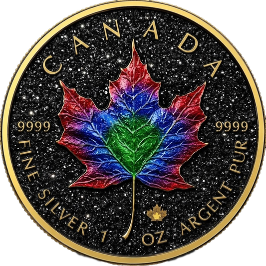 2026 Canada Maple Leaf Imperial Spectrum Edition 1 oz Silver Coin (07/23)