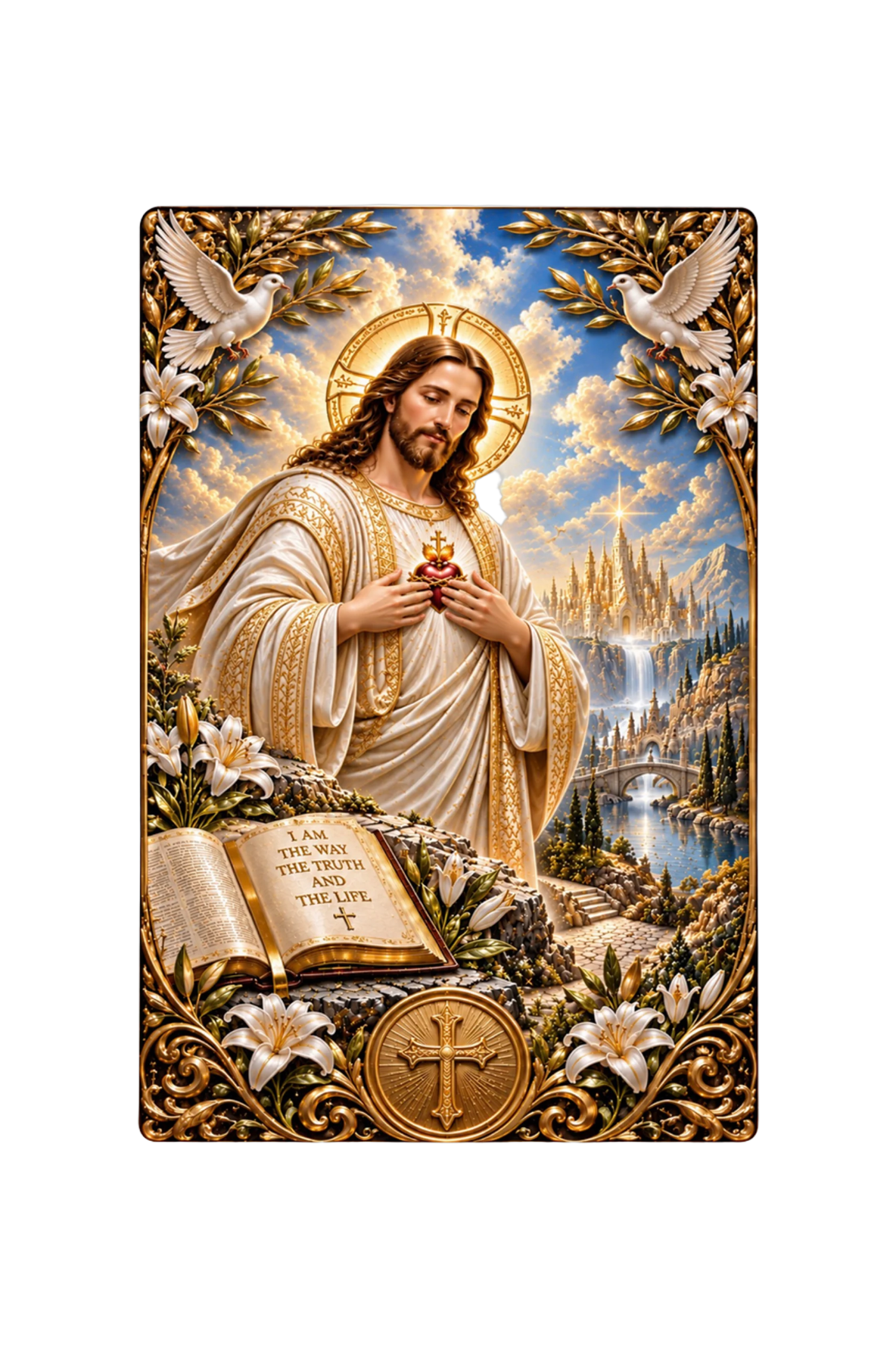 Jesus - Heaven's Dove Colorized 5g Silver Foil