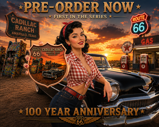 New Series! 100 Year Anniv. Route 66 CADILLAC RANCH 1 oz Copper