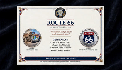 Route 66 - 100th Anniversary 1 oz Silver Round