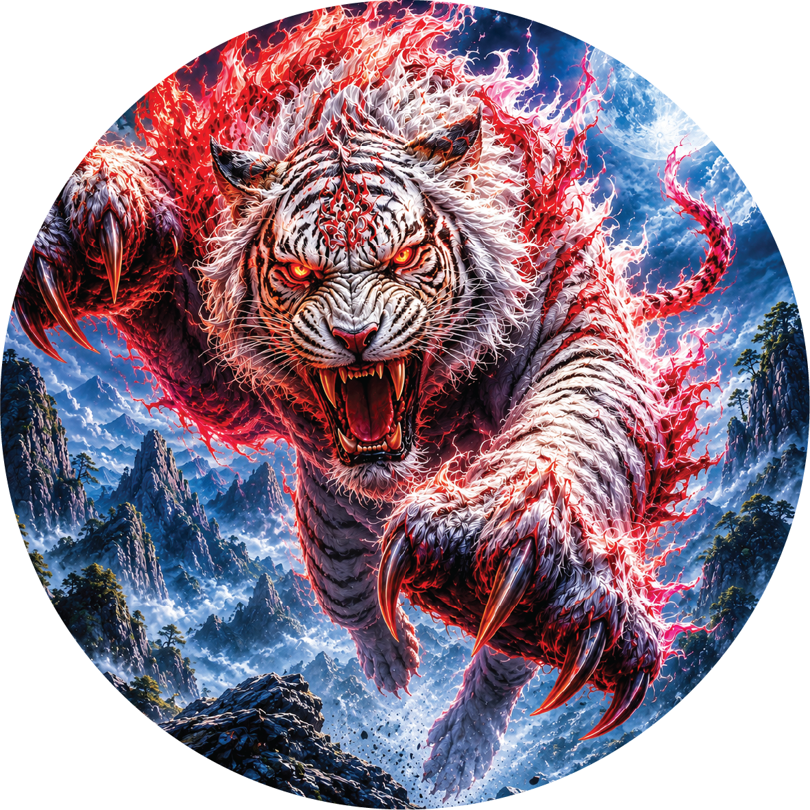 Crimson Claw Colorized 1/2 oz Silver Round by Hayleybug Mint (07/17)