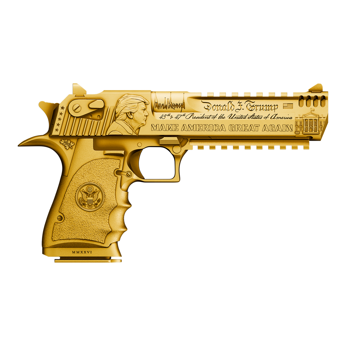 Trump Desert Eagle Gold Gilt 2 oz Silver Medal (07/17)