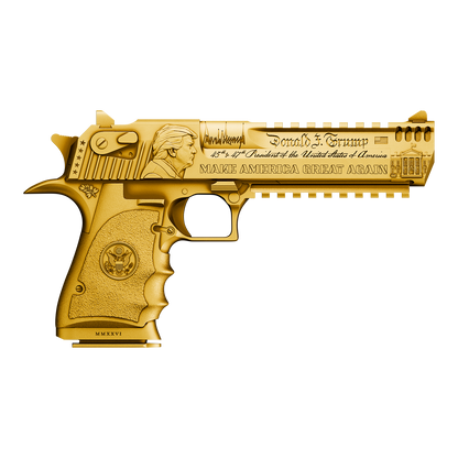 Trump Desert Eagle Gold Gilt 2 oz Silver Medal (07/17)