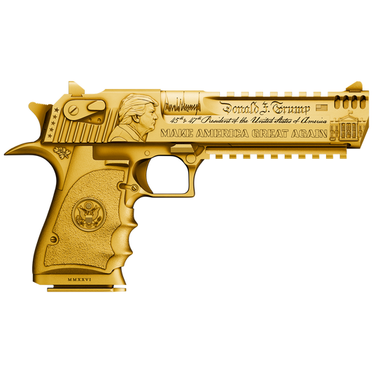 Trump Desert Eagle Gold Gilt 2 oz Silver Medal (07/17)