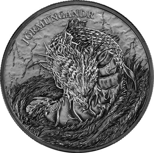 2026 Germania Ragnarok - Jormungandr Black BU 1 oz Silver Coin