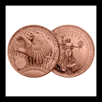 2027 Sioux Nation St. Gauden's Double Eagle 120th Ann. 5 oz Copper Coin - Capsule