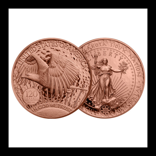 2027 Sioux Nation St. Gauden's Double Eagle 120th Ann. 5 oz Copper Coin - Capsule