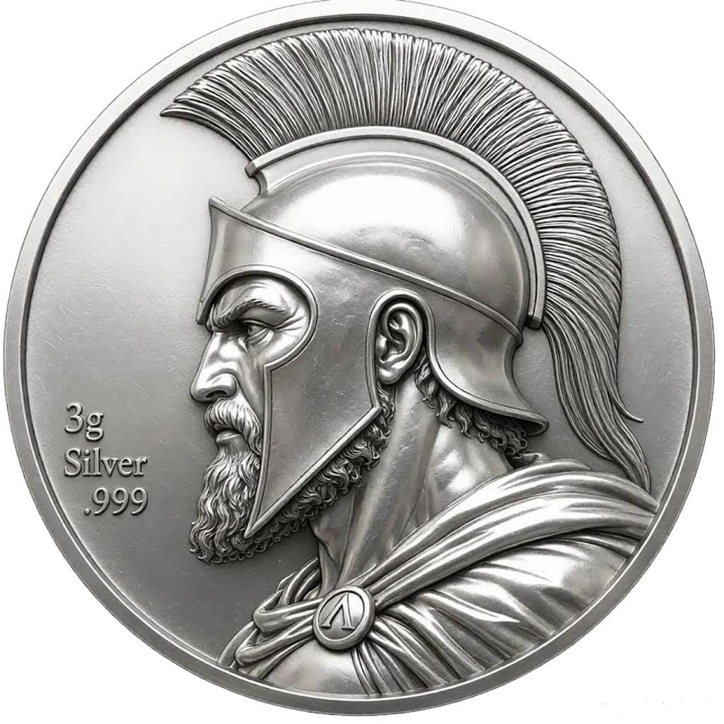 2026 King Leonidas - Molon Labe 3g Silver Medal