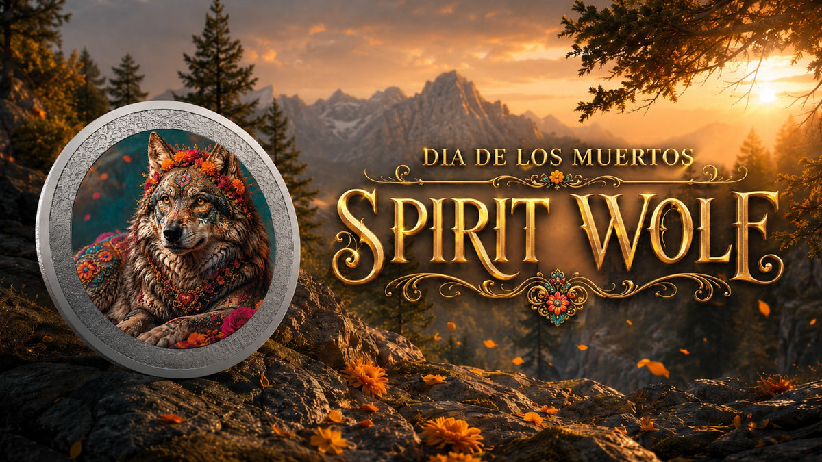 2026 Gibraltar Dia de los Muertos - Spirit Wolf 1 oz Silver Coin