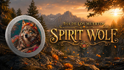 2026 Gibraltar Dia de los Muertos - Spirit Wolf 1 oz Silver Coin