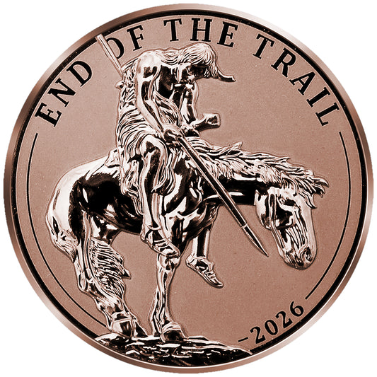 2026 Liberia End of Trail HR 1 Kilo Copper Coin - Capsule