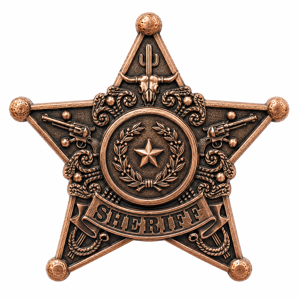 THE PEACEKEEPER 1 oz Copper with Leather Holder!
