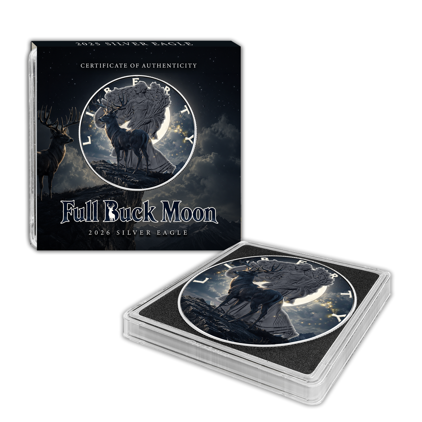 2026 U.S. Eagle Full Buck Moon Edition 1 oz Silver Coin (07/30)
