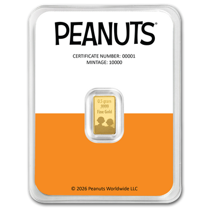 2026 PAMP Peanuts - It's the Great Pumpkin 60th Ann. 0.5g Gold Bar