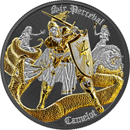 2026 Niue Camelot Sir Percival BU - Multimetal Edition 1 oz Silver Coin