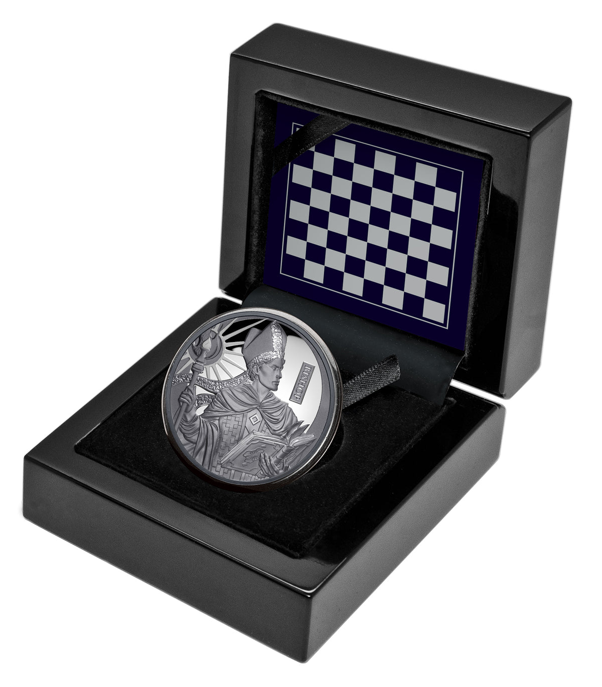 2027 Niue Chess Bishop Black Proof 1 oz Silver Coin