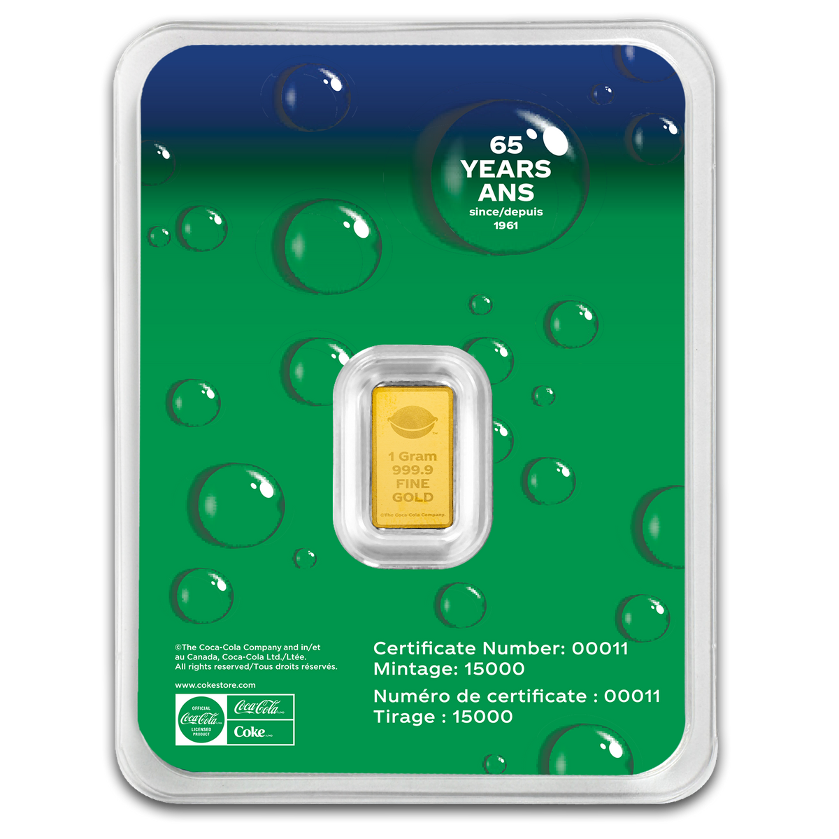 Estimate: PAMP Sprite 65th Anniversary 1g Gold Bar in Card